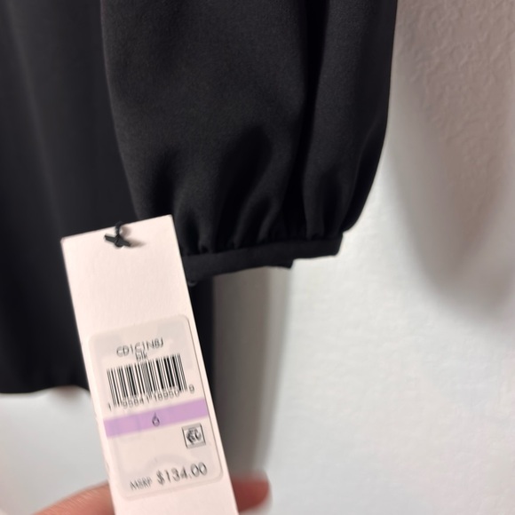 CALVIN KLEIN BLACK MOCK NECK KEYHOLE WOMEN DRESS SIZE 6 BRAND NEW WITH TAGS - Picture 6 of 6